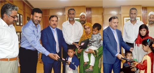 Following CMs wish, J&K Bank appoints widows of slain private sec… Following CMs wish, J&K Bank appoints widows of slain private sec…