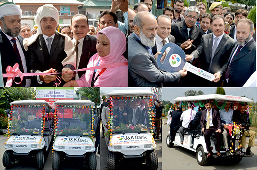 J&K Bank donates electric cars for specially-abled to Kashmir Univ… J&K Bank donates electric cars for specially-abled to Kashmir Univ…