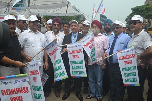 JK Bank launches cleanliness drive under Swachh Bharat Mission in coll… JK Bank launches cleanliness drive under Swachh Bharat Mission in coll…