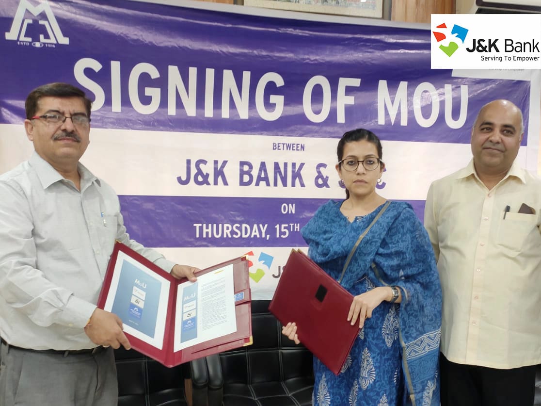J&K Bank inks MoU with JMC; nominated as preferred Banker