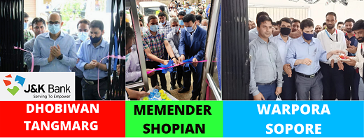 J&K Bank commissions three more business units in Kashmir J&K Bank commissions three more business units in Kashmir