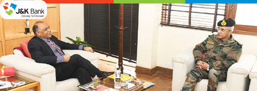 GOC Maj Gen SPS Vishwasrao, SM**, meets J&K Bank MD & CEO GOC Maj Gen SPS Vishwasrao, SM**, meets J&K Bank MD & CEO
