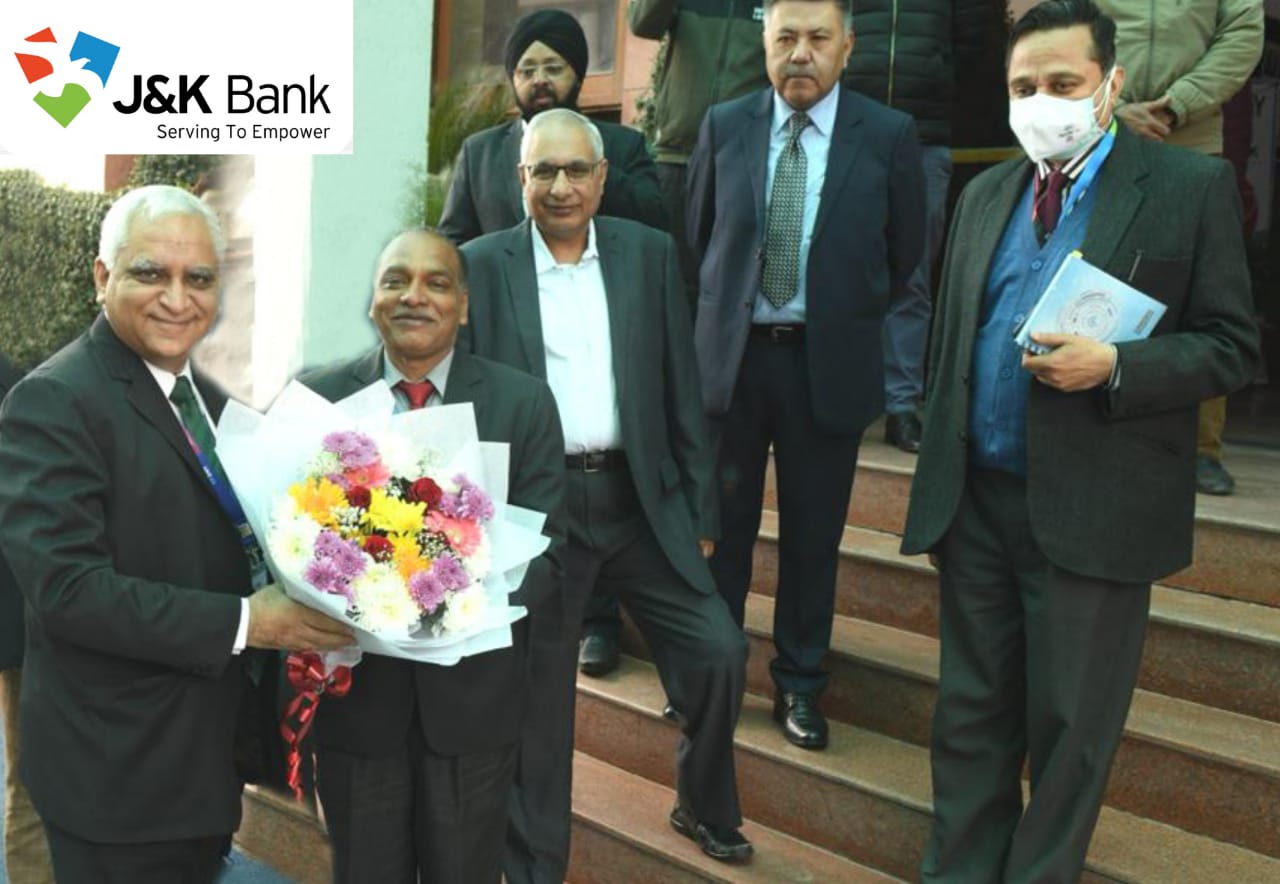 SBI MD Ashwani Bhatia visits J&K Bank CHQ SBI MD Ashwani Bhatia visits J&K Bank CHQ
