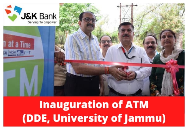 J&K Bank commissions an ATM in University of Jammu J&K Bank commissions an ATM in University of Jammu