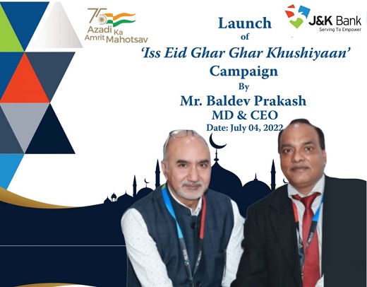 J&K Bank MD launches Iss Eid Ghar Ghar Khushiyan campaign Srinaga… J&K Bank MD launches Iss Eid Ghar Ghar Khushiyan campaign Srinaga…