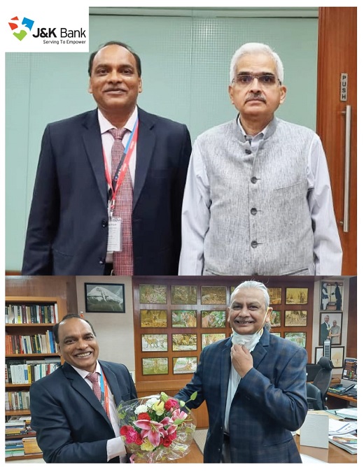 J&K Bank MD Baldev Prakash calls upon RBI Governor J&K Bank MD Baldev Prakash calls upon RBI Governor