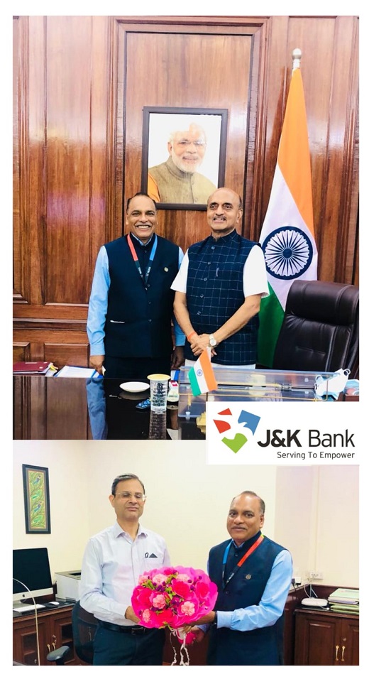 J&K Bank MD meets MoS Finance Dr Bhagwat Karad J&K Bank MD meets MoS Finance Dr Bhagwat Karad
