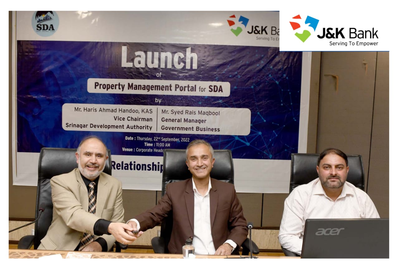 J& Bank, SDA launch Property Management Portal for public Srinagar J& Bank, SDA launch Property Management Portal for public Srinagar
