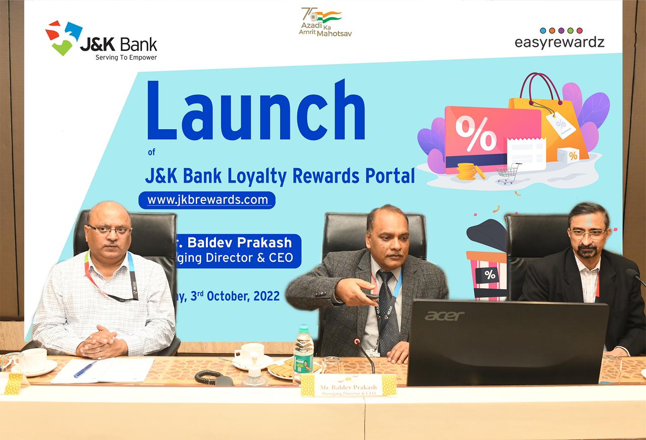 MD J&K Bank launches Loyalty Rewards Program, inaugurates Portal… MD J&K Bank launches Loyalty Rewards Program, inaugurates Portal…