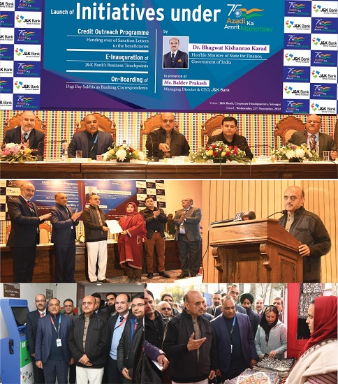 J&K Bank doing a commendable job: MoS Finance Dr Bhagwat Karad.…