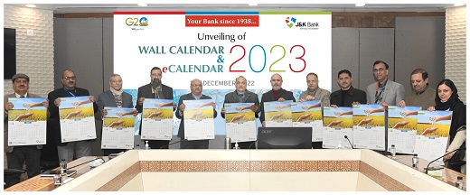 J&K Bank unveils its Wall Calendar - 2023 J&K Bank unveils its Wall Calendar - 2023