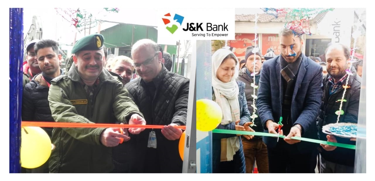 J&K Bank commissions ATM in Kupwara, CRM at TP Anantnag J&K Bank commissions ATM in Kupwara, CRM at TP Anantnag
