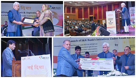 LG lauds J&K Bank's contribution in job creation during B2V4,… LG lauds J&K Bank's contribution in job creation during B2V4,…