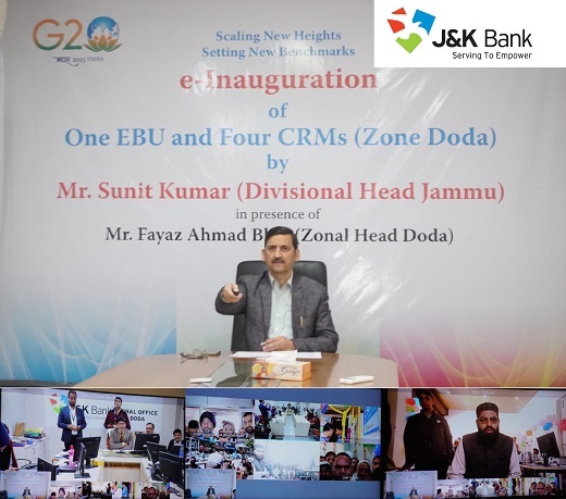 J&K Bank opens 5 banking touch-points for public in Doda J&K Bank opens 5 banking touch-points for public in Doda