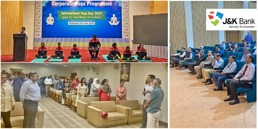 J&K Bank observes International Yoga Day, organises yoga sessions J&K Bank observes International Yoga Day, organises yoga sessions