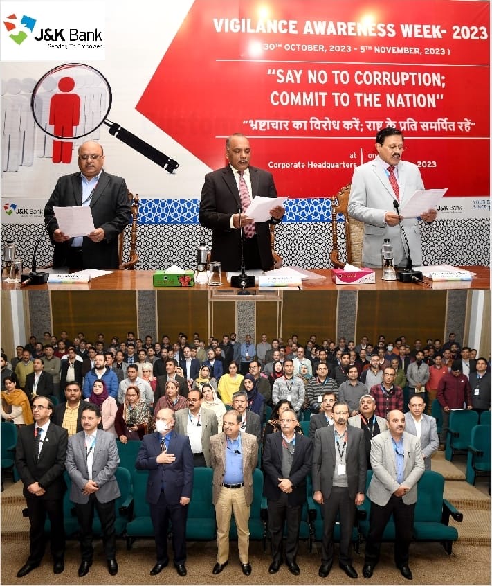 J&K Bank commences observance of Vigilance Awareness Week - 2023
