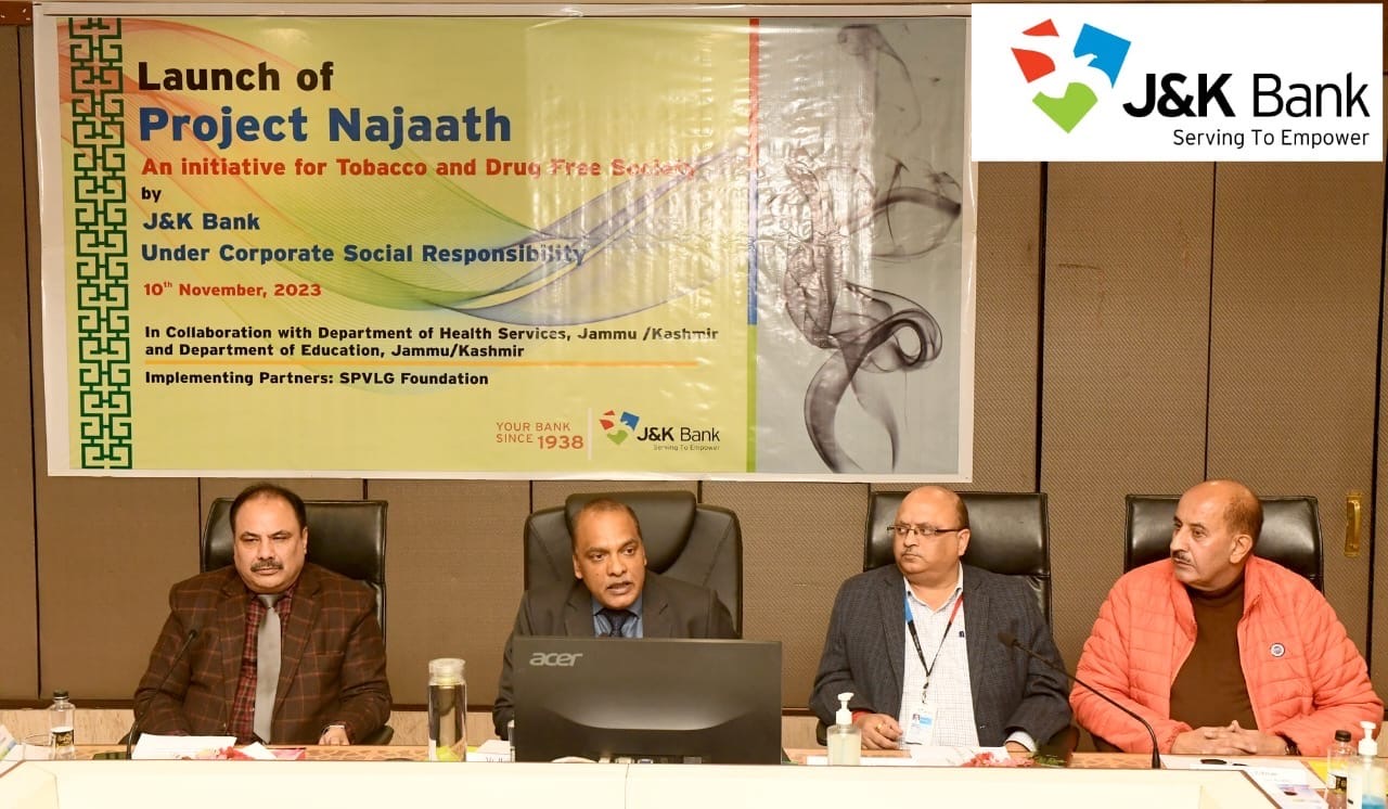 Pitching for drug-free society, J&K Bank  launches Project Najaath…