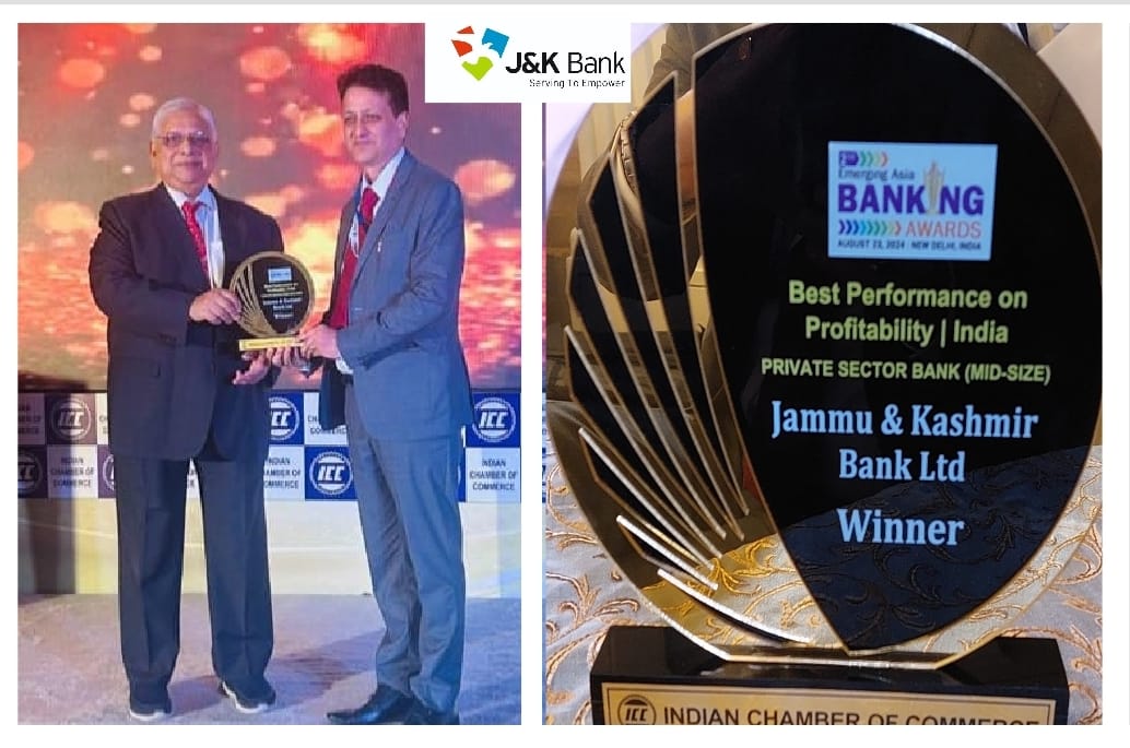 J&K Bank shines at ICC Emerging Asia Banking Conclave & Award… J&K Bank shines at ICC Emerging Asia Banking Conclave & Award…