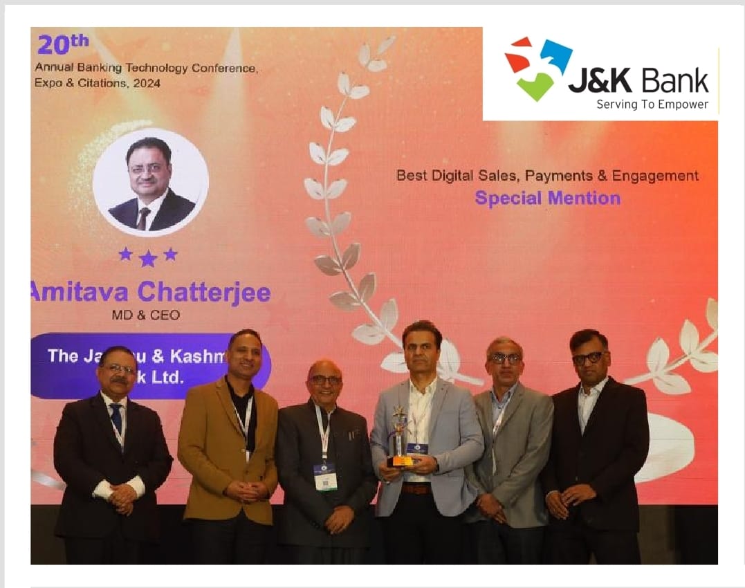J&K Bank wins Best Digital Sales, Payments Award at 20th IBA Annua…