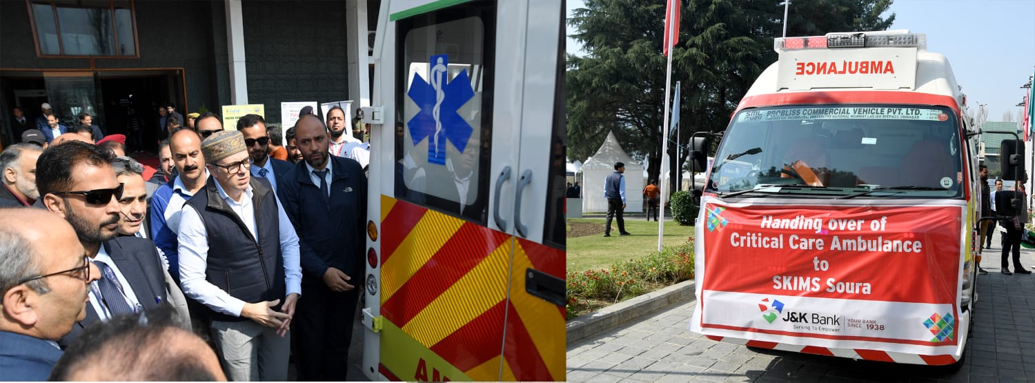 J&K Bank provides Critical Care Ambulance to SKIMS under CSR