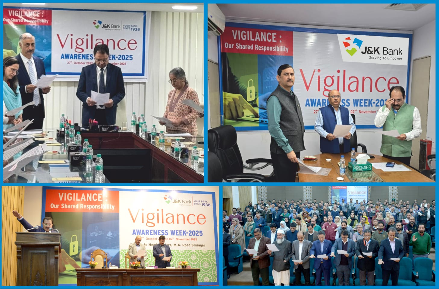 J&K Bank commences Vigilance Awareness Week- 2025 with Integrity P…